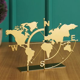 Aberto Design World Map - Gold